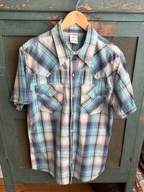 True Religion Mick Plaid Western Shirt